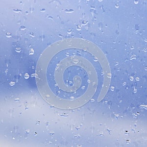 Rainy days, drops on window, storming weather, rain background, drops and bokeh