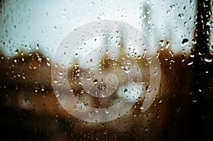 Rainy days,Rain drops on window,rainy weather,rain background,rain and bokeh