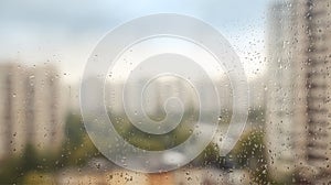 rainy days rain drops on the window surface