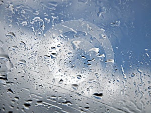 Rainy drops at the window