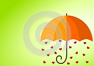 Rainy Hearts Umbrella