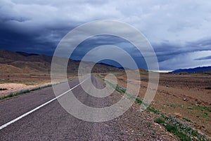 Rainy Moroccan Road