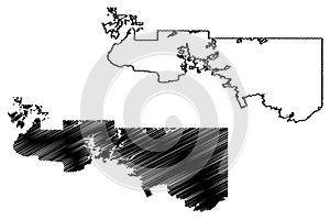 Rainy River District (Canada, Ontario Province, North America) map