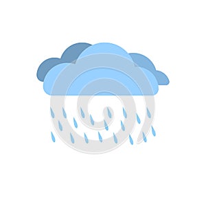 Rainy season cloud rain symbol vector