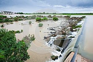 Rainy season, Prek Thnot River or Stung Prek Thnot threatens to overflow. Stung Prek Thnot is a stream in Khett Kandal, Cambodia.