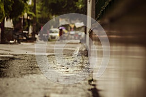 rainy street lucknow