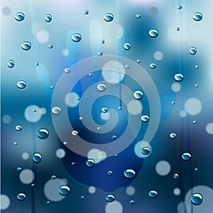 Rainy Window Background vector