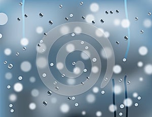 Rainy Window Vector Background