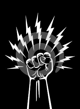 Raised Fist Illustration 