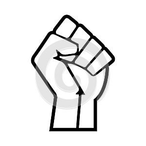 Raised Fist power revolution sign