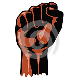 Black Power Raised Fists Symbols Slogan n Vector Illustration photo