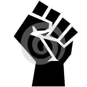 Raised fist vector illustration by crafteroks