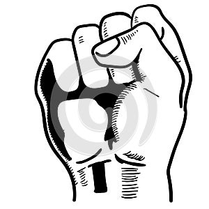 Raised fist vector illustration by crafteroks