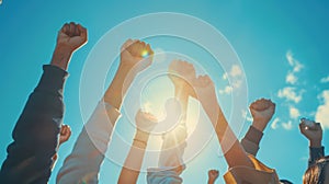 Raised Fists in Unity.AI generated image