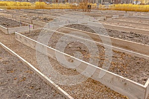 Raised garden beds with faucets in Daybreak Utah