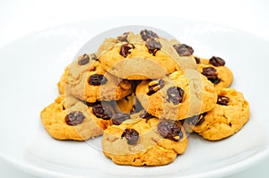 Raisin and cornflake cookies