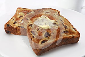 Raisin Fruit Toast with Polyunsaturated Margarine