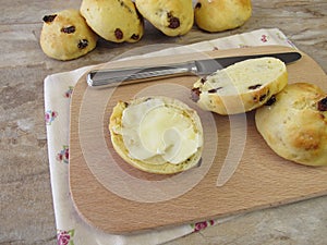 Raisin rolls for breakfast