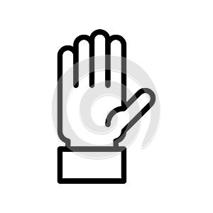 Raising Hand vector, Back to school line design icon photo