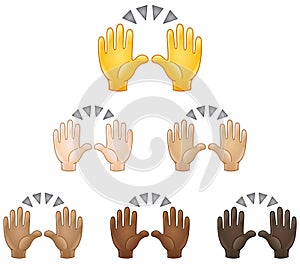 Raising hands emoji photo