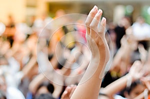 Raising Hands for Participation.