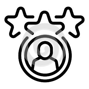 Raiting manager icon outline vector. Worker report