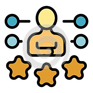 Raiting manager icon vector flat