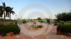Raj Ghat memorial park dedicated to Mahatma Gandhi photo