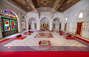 Raj Mahal Palace, former residence of the Maharawal of Jaisalmer. Pearl Palace is one of the oldest surviving period rooms in the