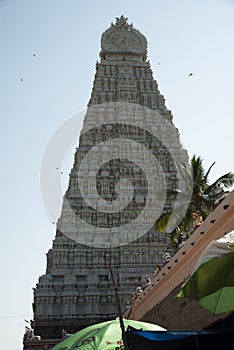 Raja Gopuram at the East entrance of Arulmigu Arunachaleswarar Temple, Thiruvannamalai, India