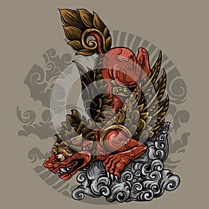 raja singa, singa raja, singa bali, singa motif bali, Balinese motif lion