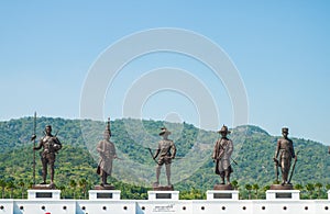 Rajabhakti Park with the moutain behind