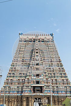 The Rajagopuram, or main gateway, to the Sri Ranganatha Swamy temple at Tiruchirappalli