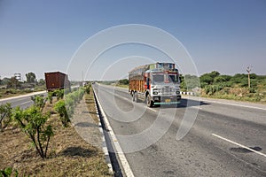 Rajasthan, India. Roads is the dominant mode of transportation