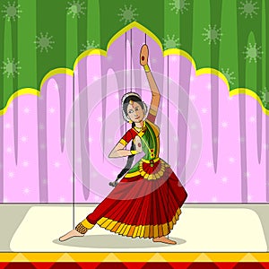 Rajasthani Puppet doing Bharatanatyam classical dance of Tamil Nadu, India