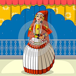 Rajasthani Puppet doing Kathakali classical dance of Kerala, India