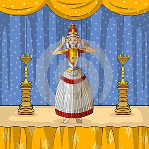 Rajasthani Puppet doing Kutiyattam classical dance of Kerala, India