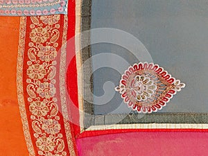 Rajasthani sari textile fabric embroidery