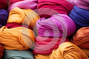 Rajasthani Turbans india symbol with copy space