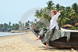 Rajbag beach of South Goa,