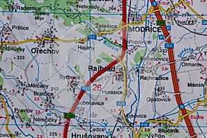 Rajhrad, Czechia, on a road m