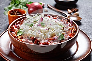 Rajma red bean masala in a bowl