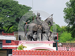 Rajput King of Mewar Maharana Pratap Statue photo