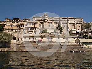 Rajput style City Palace by Lake Pichola photo