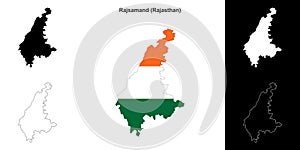 Rajsamand outline map