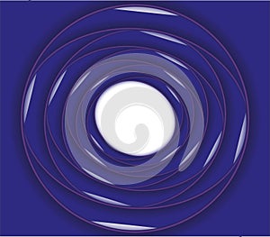 Abstract blue spiral background. 	Blue and white colors.