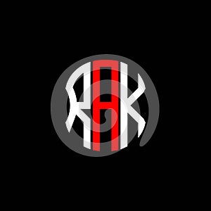 RAK letter logo abstract creative design.
