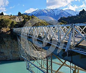 Rakaia Gorge Wooden Bridge, Mid Canterbury, New Zealand