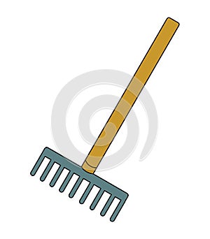 Rake clip art illustartion vector isolated