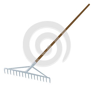 rake garden tool vector illustration transparent background